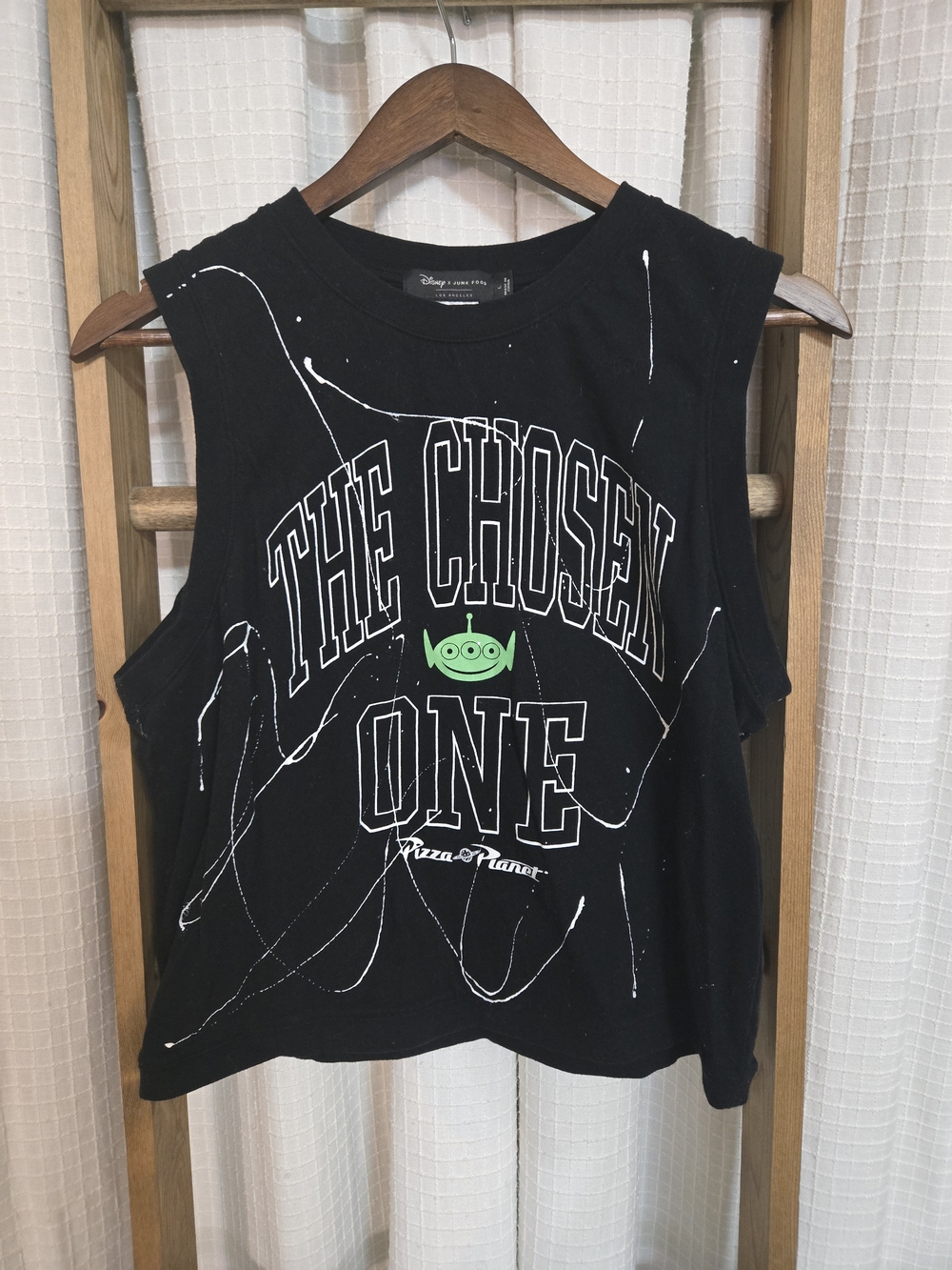 Toy Story Pizza Planet Alien "The Chosen One" Tank Disney X Junk Food Collab